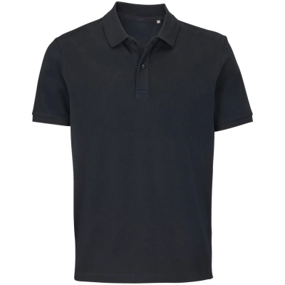 
                                                Unisex black Pegase polo shirt.
                                                