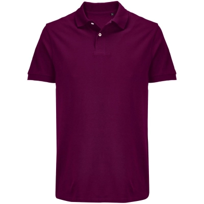 
                                                Unisex Pacific purple (plum) polo shirt.
                                                