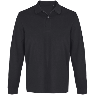 
                                                Unisex long sleeve polo shirt Pacific LSL, black.
                                                