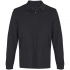 Unisex long sleeve polo shirt Pacific LSL, black.
