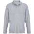 Unisex long sleeve polo shirt Pacific LSL, grey melange.