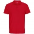 Unisex red Pitcher polo shirt.