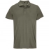 Unisex Pitcher dark khaki polo shirt.
