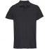Unisex black Pitcher polo shirt.