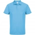 Unisex Pitcher bright turquoise polo shirt.