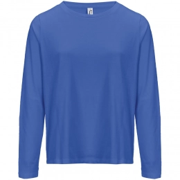 Women's long-sleeve Monarch Women t-shirt, bright blue.