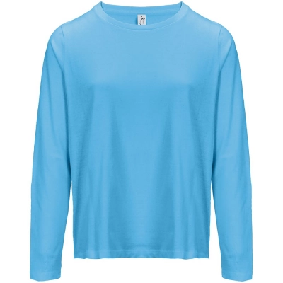 
                                                Women's long-sleeve Monarch Women t-shirt, bright turquoise.
                                                
