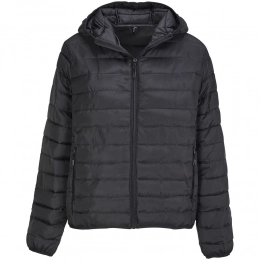Women's black Stream Women hooded jacket.