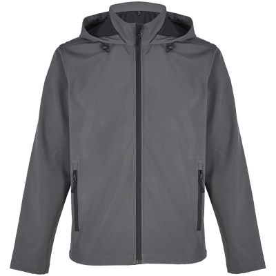 
                                                Men's dark grey Race Men softshell jacket with hood.
                                                