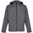 Men's dark grey Race Men softshell jacket with hood.