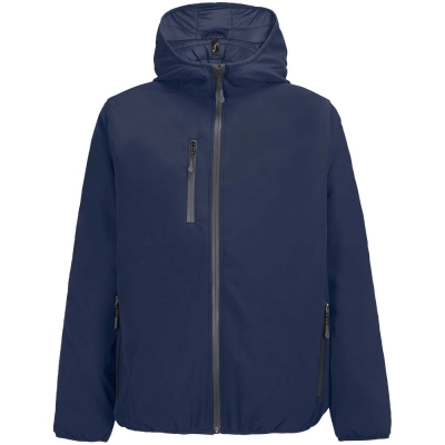 
                                                Men's blue Falcon Men softshell jacket with hood.
                                                