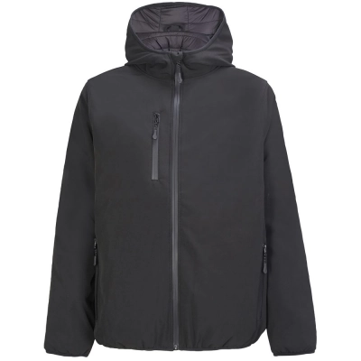 
                                                Men's black Falcon Men softshell jacket with hood.
                                                