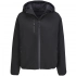 Women's black Falcon softshell jacket with hood.