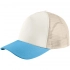 Blink beige baseball cap with turquoise.