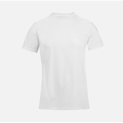 
                                                Unisex white Explorer t-shirt.
                                                