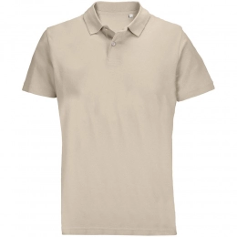 Women's beige (linen) Pulse polo shirt.