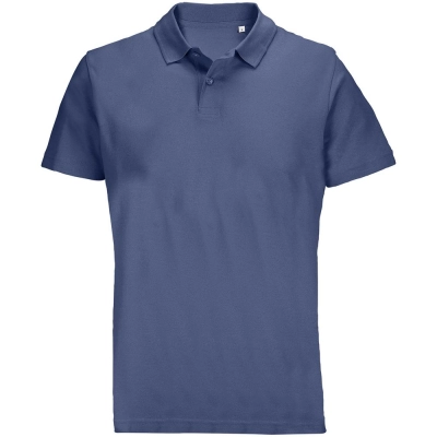 
                                                Women's blue (denim) Pulse polo shirt.
                                                