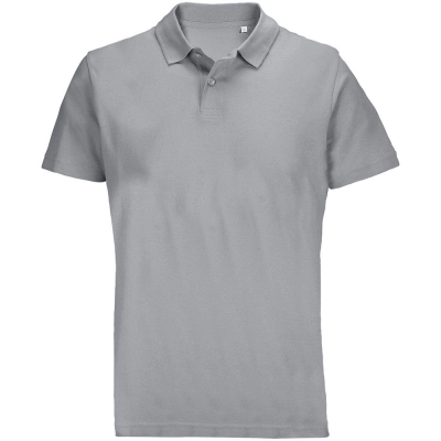 
                                                Unisex grey Pulse polo shirt.
                                                