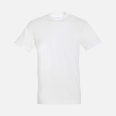 
                                                Unisex white Titan t-shirt.
                                                