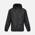 Unisex black Shield windbreaker.