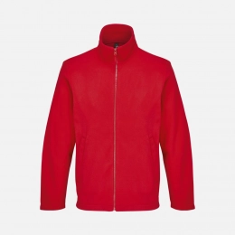 Unisex red Nitro fleece jacket.
