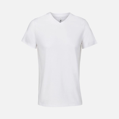
                                            Unisex Regent V-neck white t-shirt.
                                            