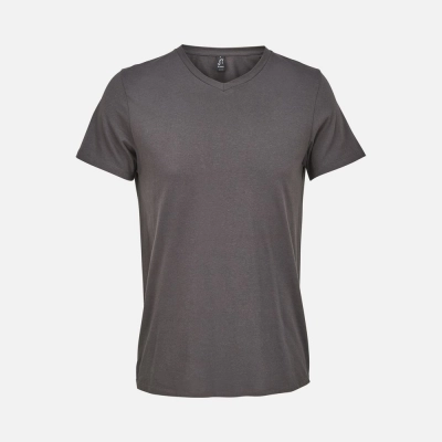 
                                                Regent unisex V-neck t-shirt, dark grey.
                                                