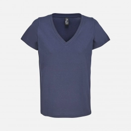 Women's Regent V-neck cobalt (dark blue) t-shirt.