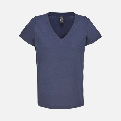
                                                Women's Regent V-neck cobalt (dark blue) t-shirt.
                                                