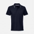 Unisex Palermo dark blue polo shirt with white.