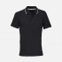 Unisex black and white Palermo polo shirt.