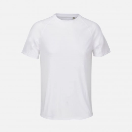 Unisex white Vortex sports t-shirt.
