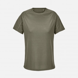 Women's Vortex sports t-shirt, dark khaki.