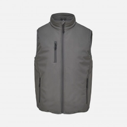 Falcon BW dark grey unisex softshell vest.