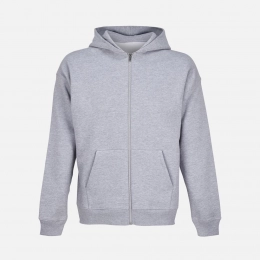 Unisex zip-up hoodie Jelo, grey melange.