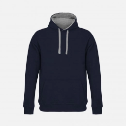 Unisex Cameron dark blue hoodie with grey.