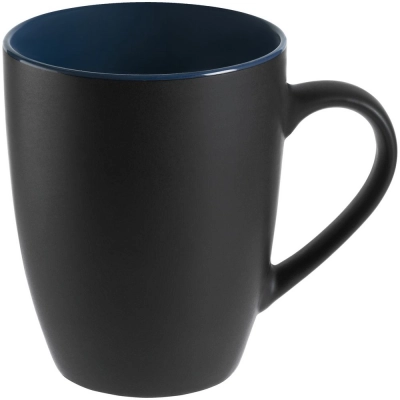 
                                            Bright Tulip mug, matte, black with blue
                                            