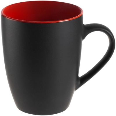 
                                            Bright Tulip mug, matte, black with red
                                            