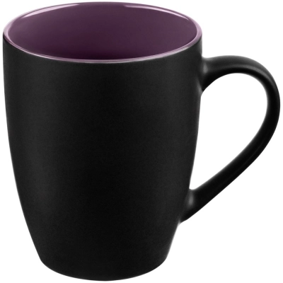 
                                            Bright Tulip mug, matte, black with purple
                                            
