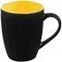 Bright Tulip matte black mug with yellow.