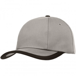 Honor baseball cap, gray with black edging