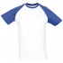 Men's two-tone Funky 150 T-shirt, white with bright blue