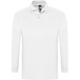 Men's long-sleeved polo shirt Winter II 210 white