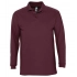 Men's long-sleeved polo shirt Winter II 210 burgundy