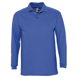 Men's Long Sleeve Polo Shirt Winter II 210 Bright Blue