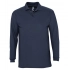Men's long-sleeved Winter II 210 dark blue polo shirt