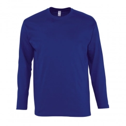 Men's long-sleeved Monarch T-shirt, ultramarine blue.