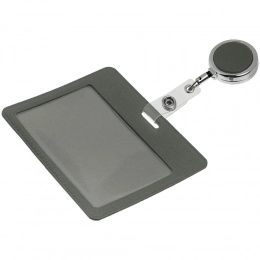 Card holder with retractor Devon, gray