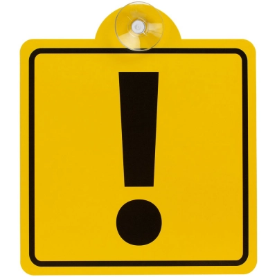 
                                                Car sign with suction cup 