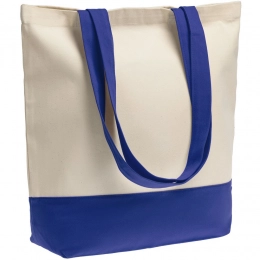 Shopaholic canvas bag, bright blue